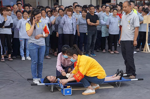 上G环球官方网站2019年上半年消防演习现场